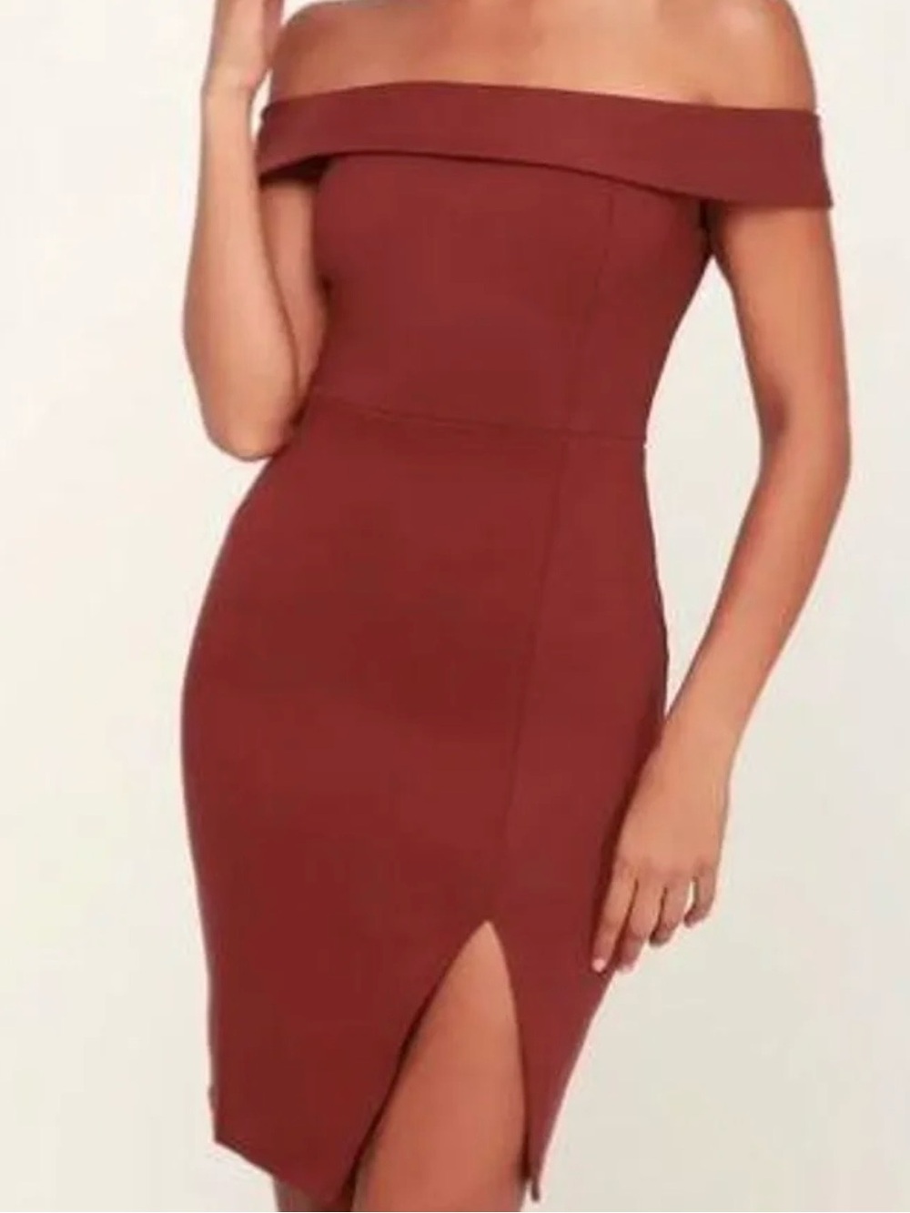 Lulus Off-the-Shoulder Bodycon Mini Dress